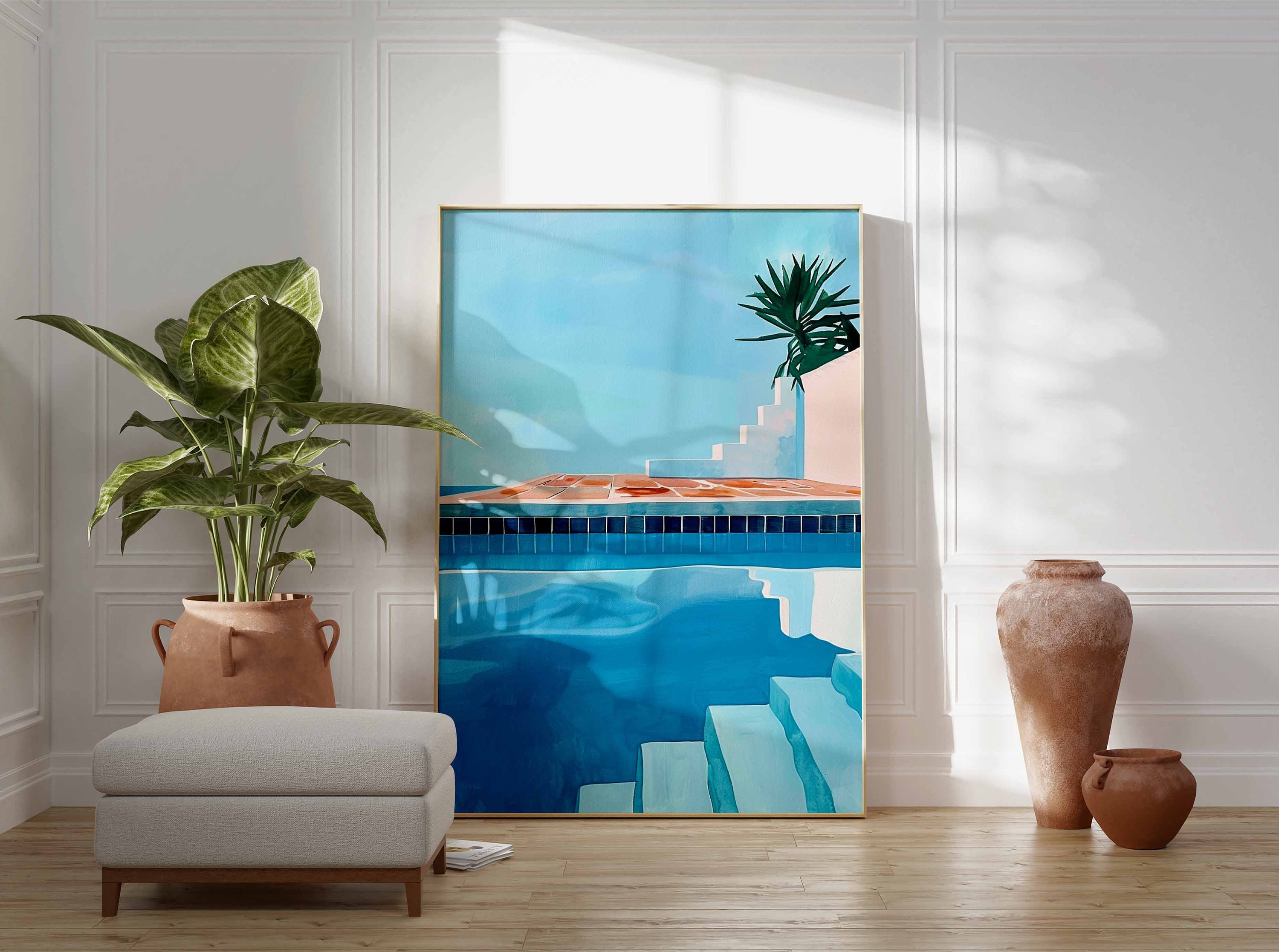 Swimming Pool Wall Art, Swimming Art Print, Swimming Poster, Blue Art ...