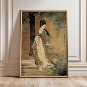 Manifesto cinese antico, stampa asiatica vintage, opera d'arte storica tradizionale, decorazione del patrimonio culturale, stile antico
