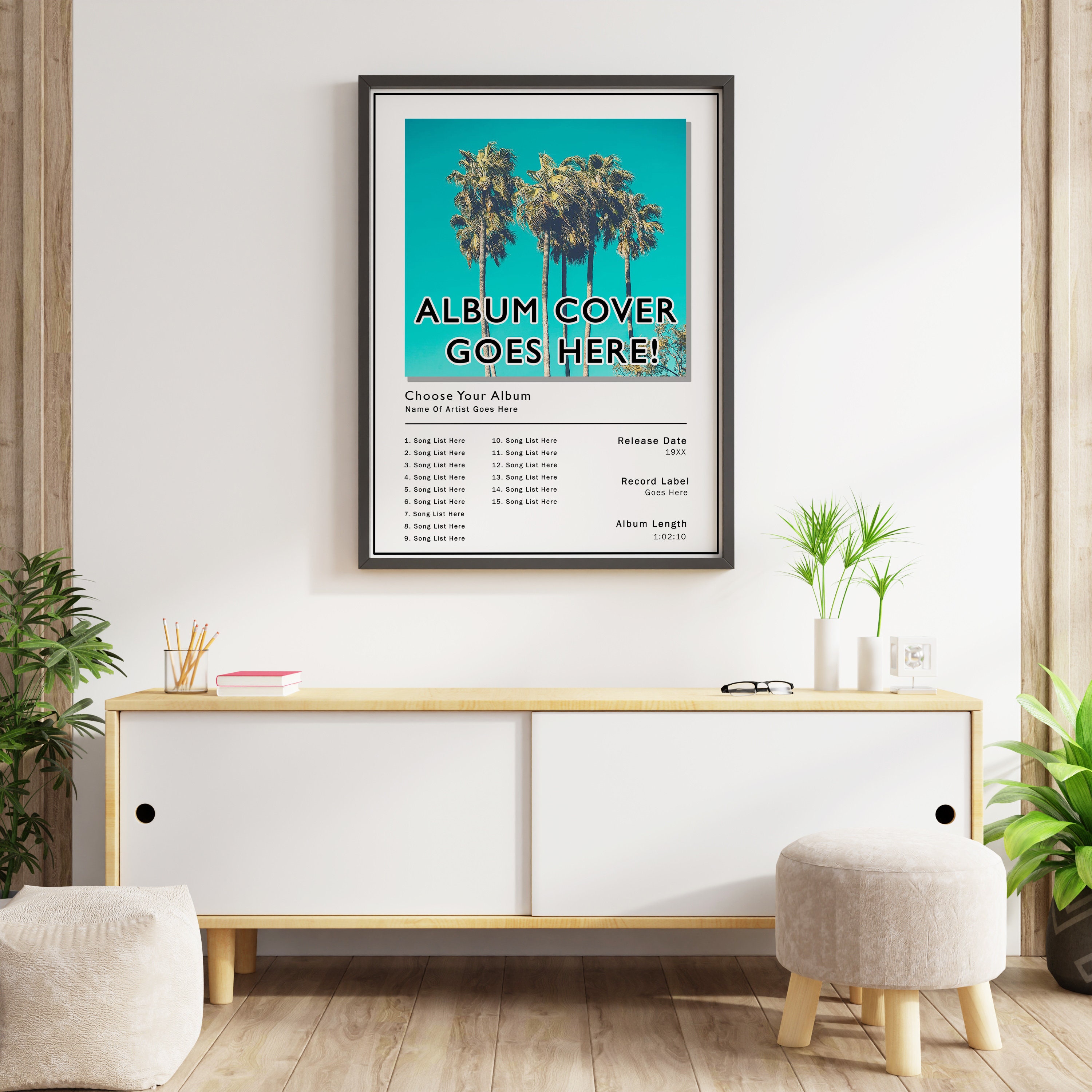 Personalised Music Poster Print album cover art wall art | Etsy