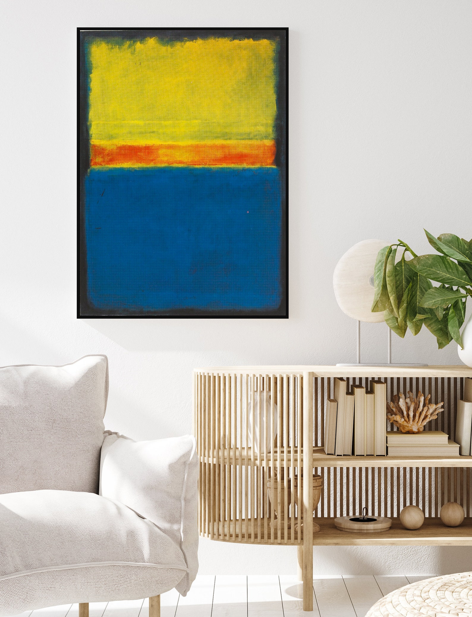 Mark Rothko Exhibition Poster Yellow Red Blue Wall Art Etsy