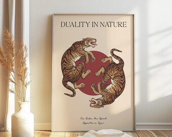 Japanese Tiger Art Print, Taguchi Tomoki, Oriental Decor