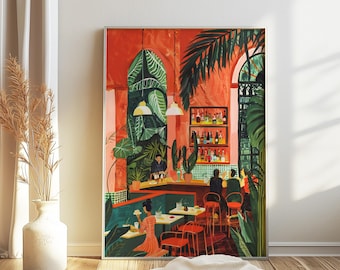 Lámina decorativa de tacos, póster de comida mexicana, decoración de cocina