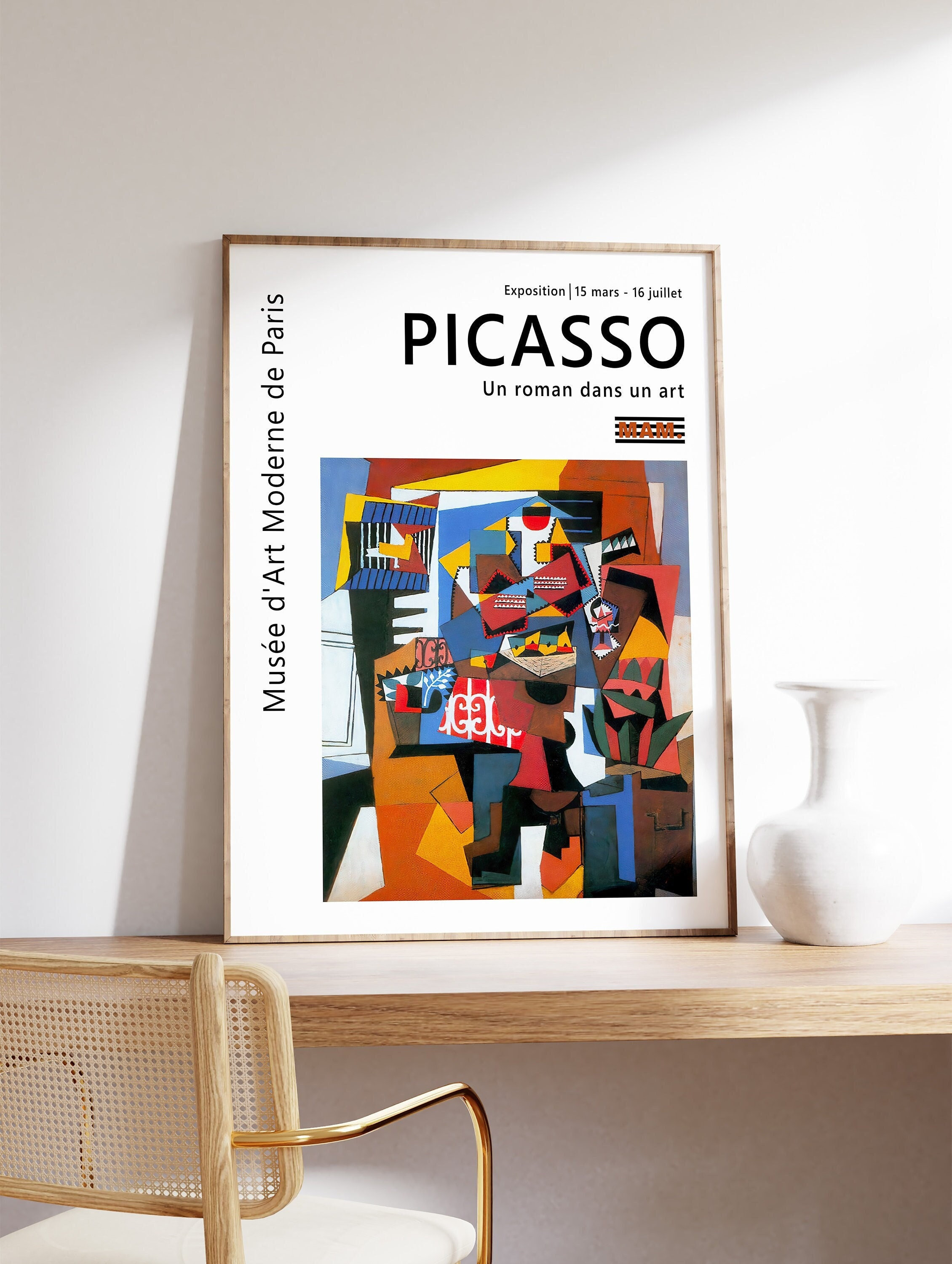 Picasso Exhibition Poster, Cubism Print, Abstract Art Poster