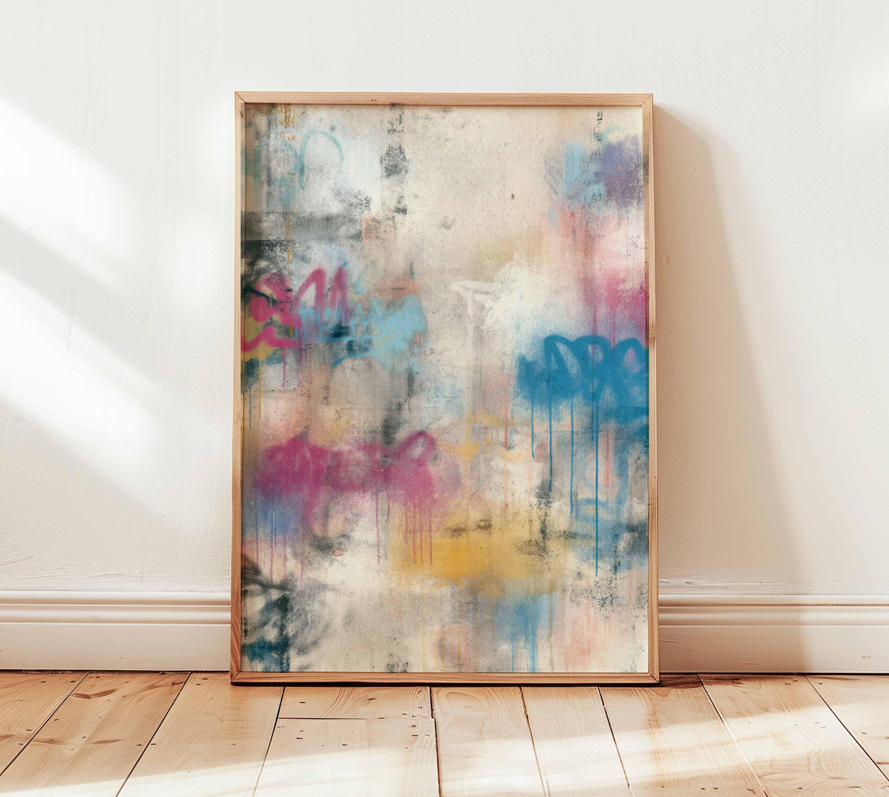 Abstract Graffiti Wall Art Print, Colorful Street Art Painting, Modern ...