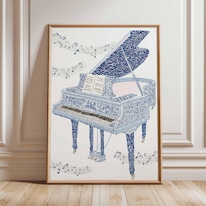 Musical Instrument Poster, Music Wall Art Print, Studio Decor, Music Lover Gift, Vintage Print