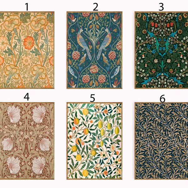 William Morris Poster Sets, William Morris Print, Abstract Art, Floral Print, Abstract Print, Vintage Art, Minimalist, Interior Design