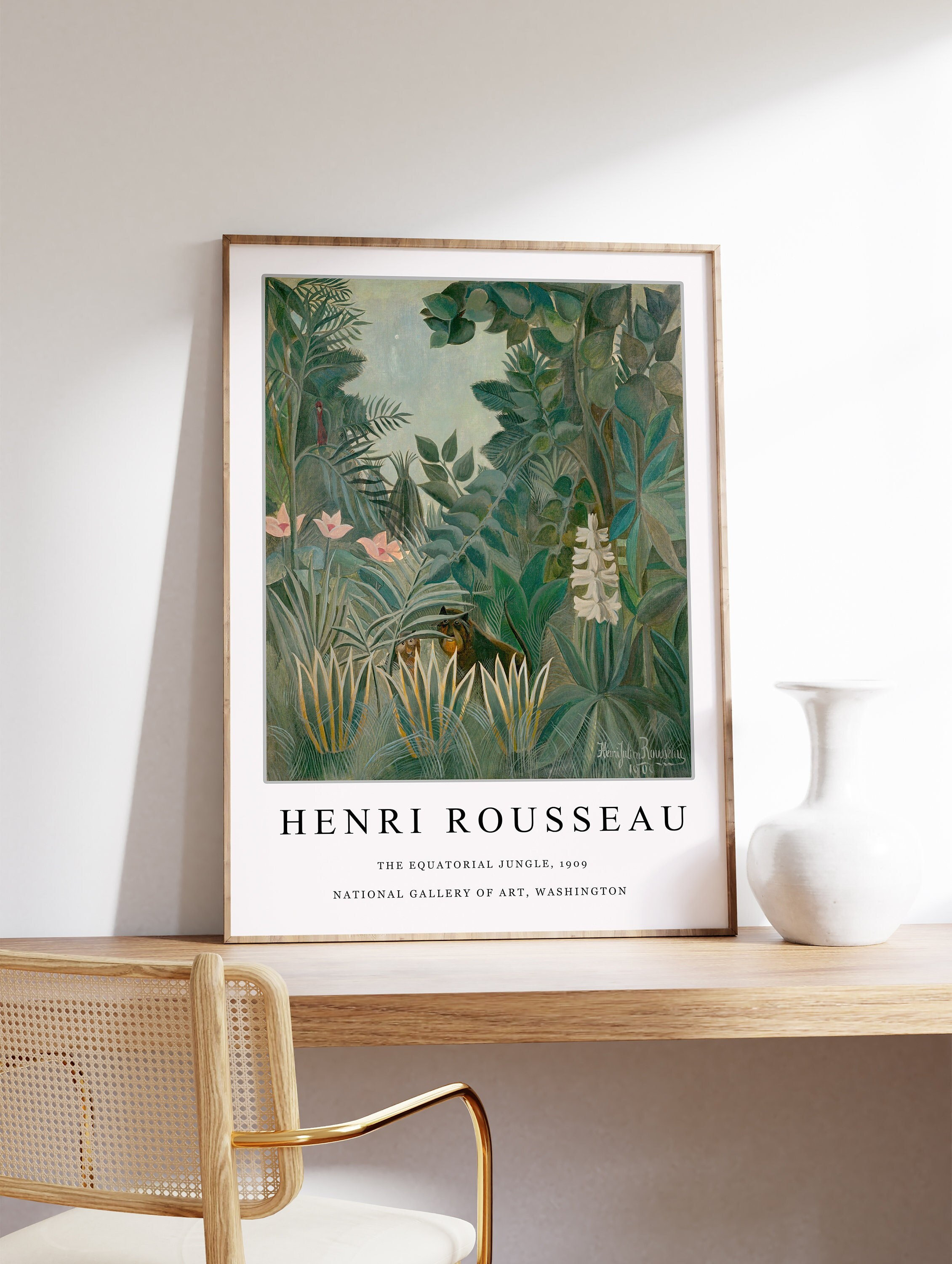Henri Rousseau Equatorial Jungle By The