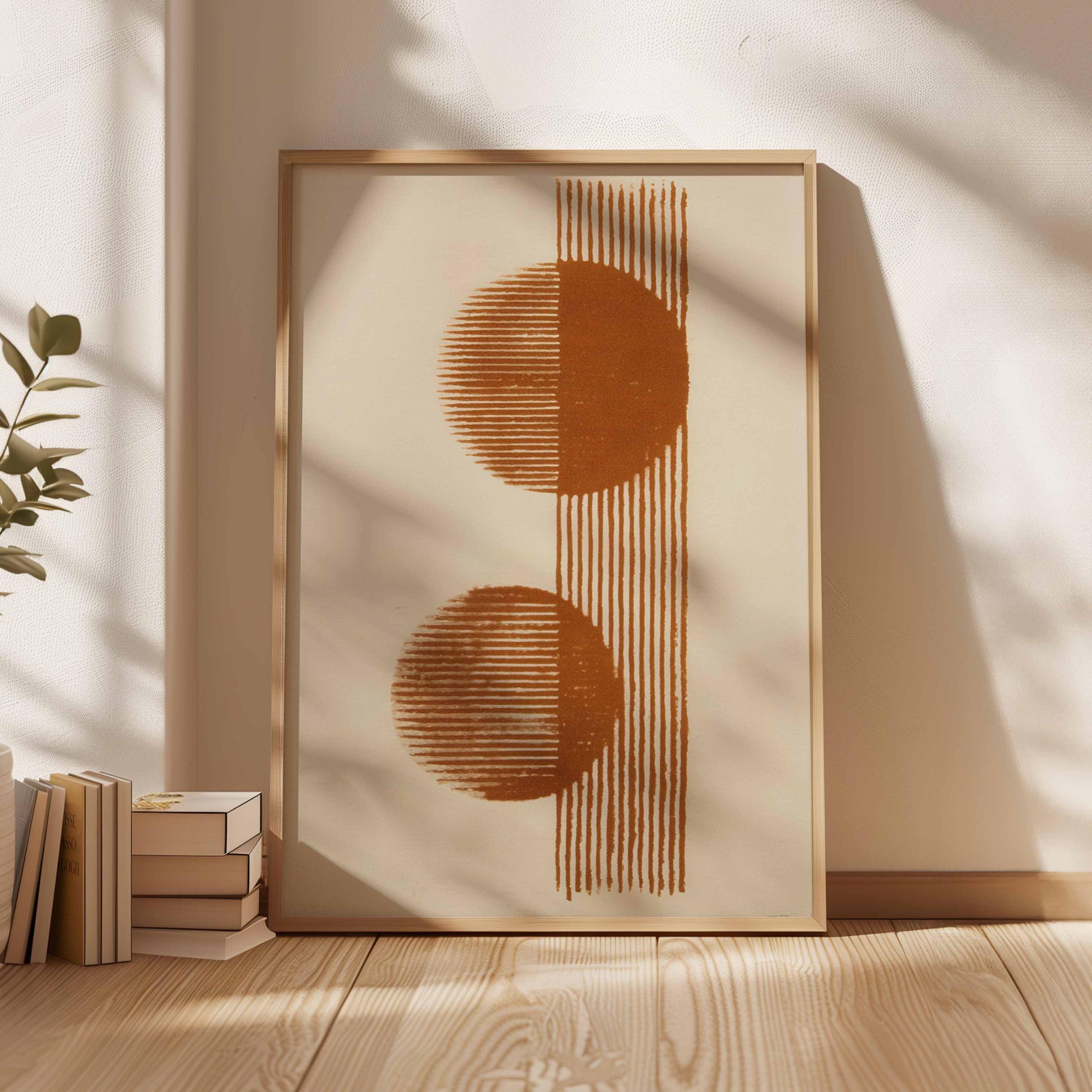 Mid Century Modern Wall Art | Geometric Abstract Poster | Minimalist ...