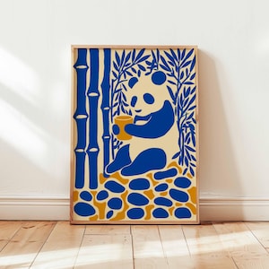 Panda Print, Cute Animal Poster, Panda Wall Art, Nursery Decor Print, Wildlife Poster, Panda Bear Gift