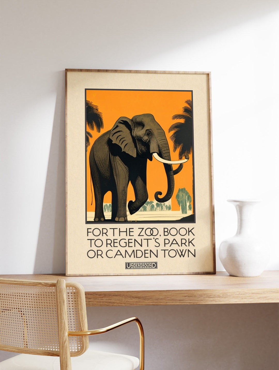 London Zoo Poster, London Zoo Wall Art, Museum Print, Animal Art, Retro Wall Art Decor, Vintage