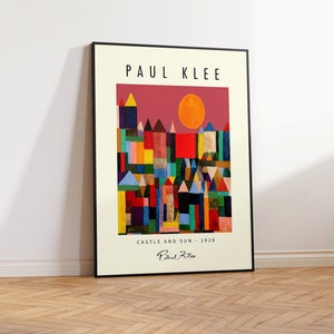 Paul Klee Exhibition Poster, Castle and Sun, Paul Klee Art Print, Pattern Art, Abstract Decor, Graphical Print, Art Gift, A1/A2/A3/A4 image 3