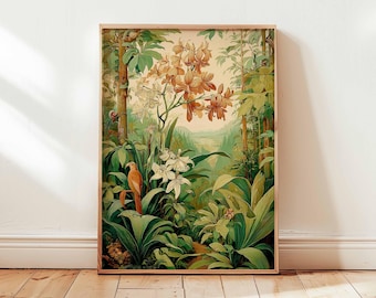 Tropische jungle botanische poster, print exotische groene plant