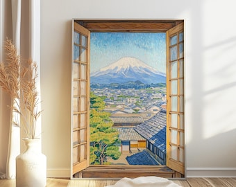 Henri Matisse Open Window Print, Japanese Art, Mount Fuji, Fauvism
