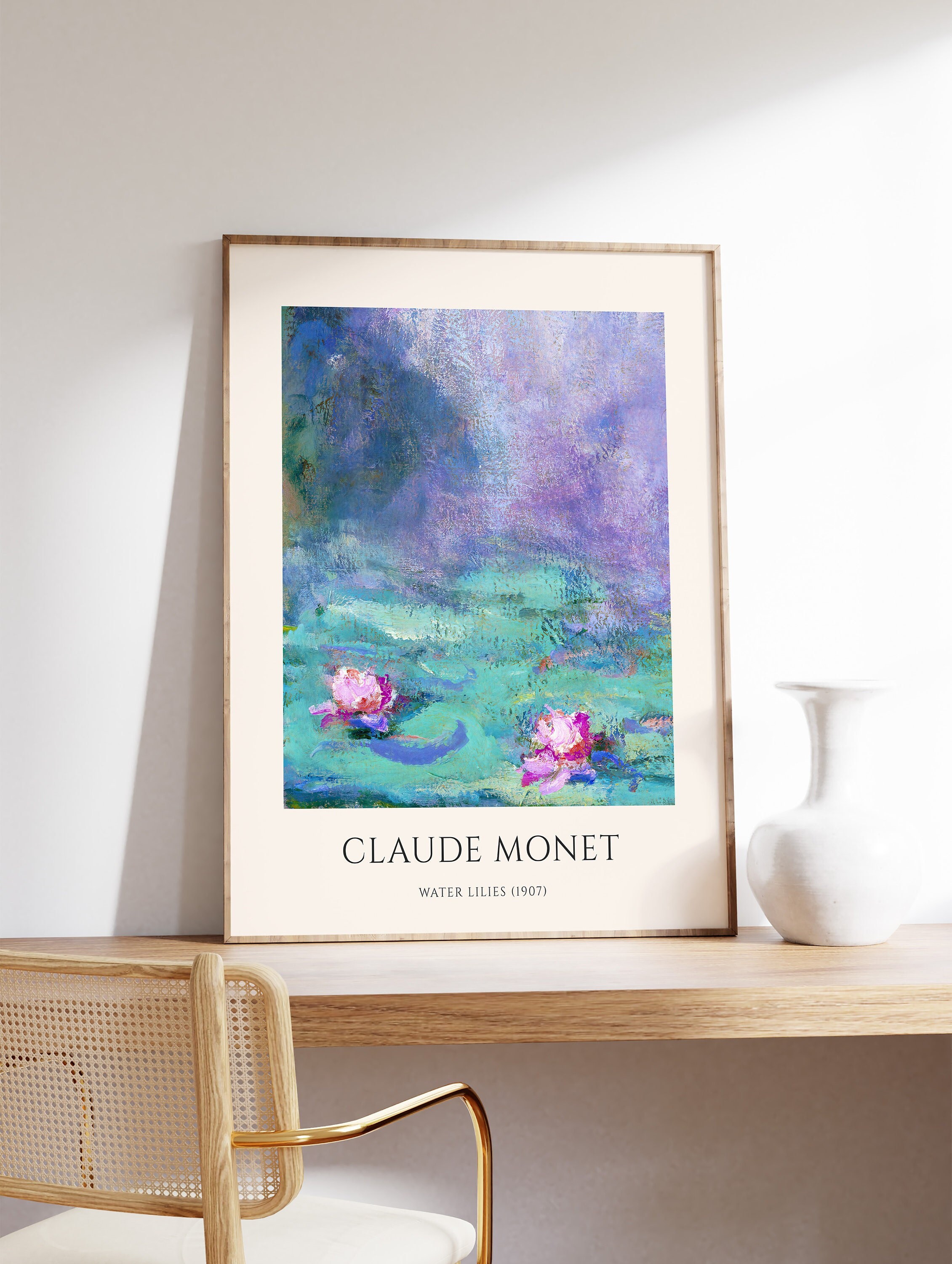 Claude Monet Exhibition Poster, Water Lilies, Monet Art Print, Floral Wall Print, Garden, Scenery, Nature, Gift Idea, Flowers, A1/A2/A3/A4