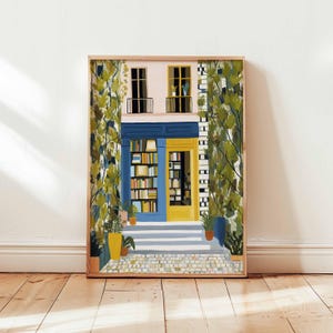 Vintage Bookshop Poster, Old Bookstore Print, Antique Book Lover Wall Art, Cozy Reading Decor, Literary Posters, Library Gift Idea
