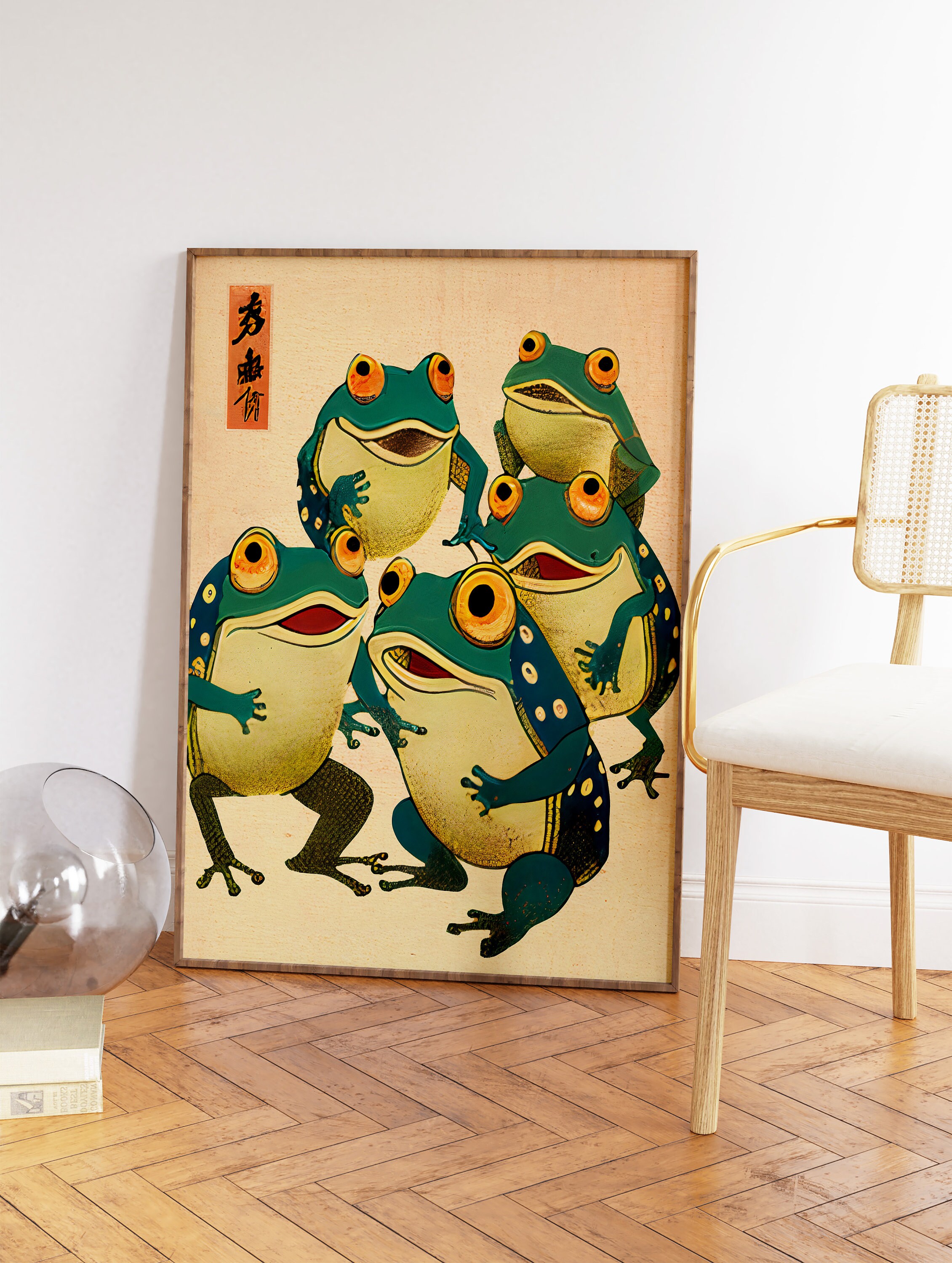 Matsumoto Hoji Poster Japanese Frog Print Funny Frog Print - Etsy