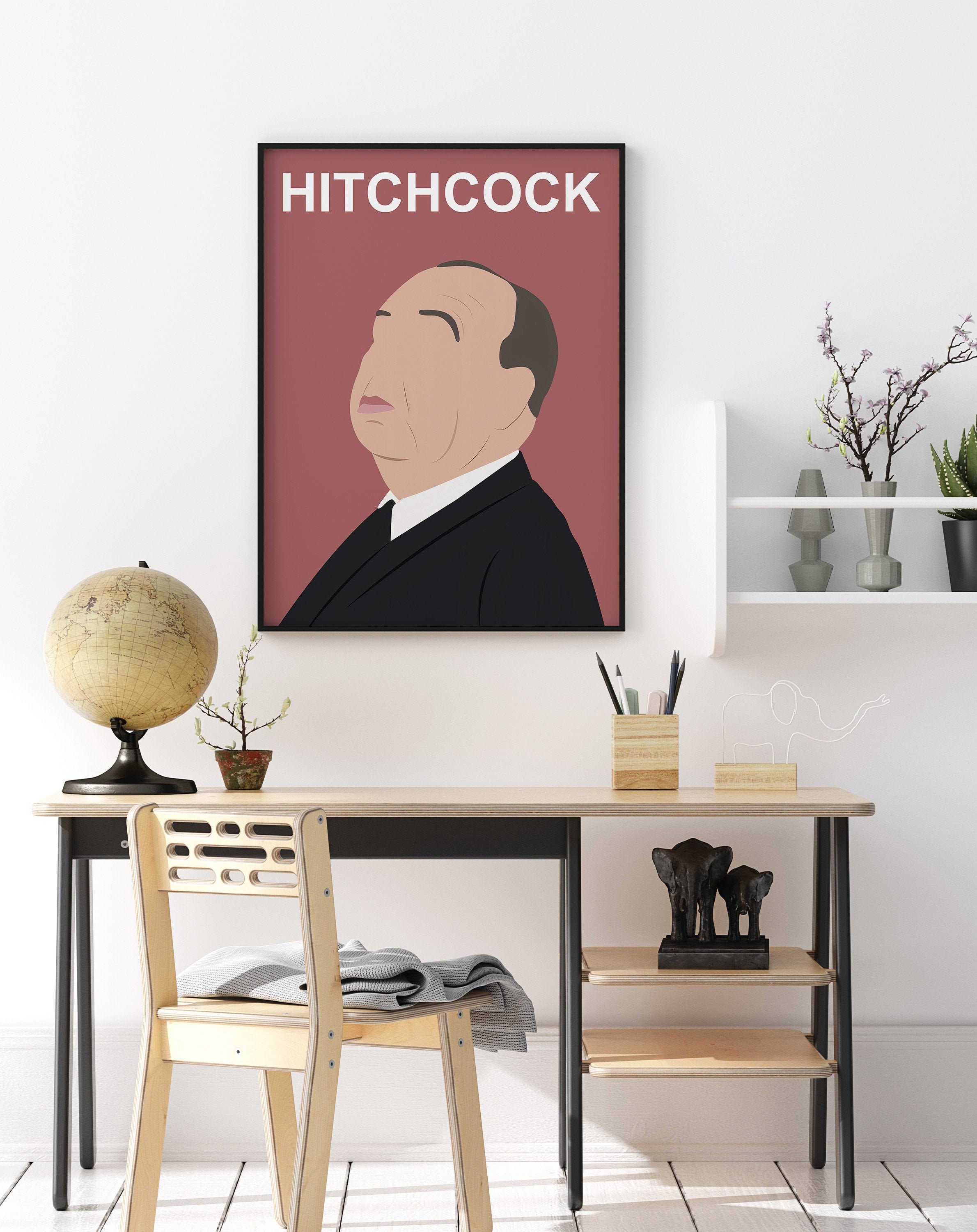 Alfred Hitchcock Print Alfred Hitchcock Poster Movie Poster | Etsy