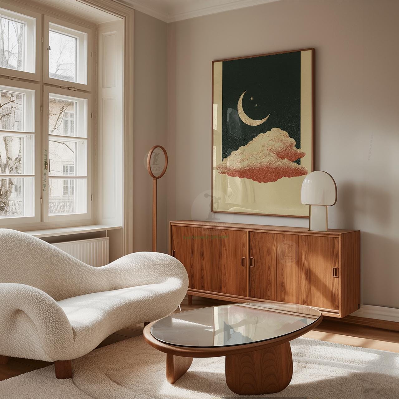 Moon Cloud Poster | Night Sky Wall Art | Celestial Nursery Print ...