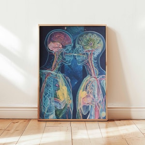 Human Anatomy Poster, Human Body Poster, Anatomy Wall Print, Educational Medical Print, Doctor Office Decor, Vintage Style Anatomy Poster
