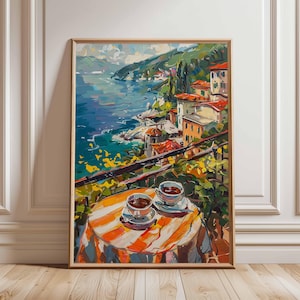 Coffee Poster, Italian Espresso Print, Kitchen Decor, Retro Coffee Art, Vintage Food Art, Food and Drink Poster