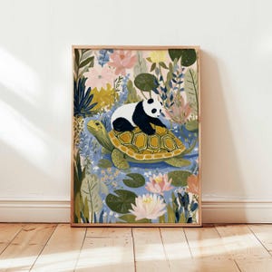 Panda Print, Cute Animal Poster, Panda Wall Art, Nursery Decor Print, Wildlife Poster, Panda Bear Gift