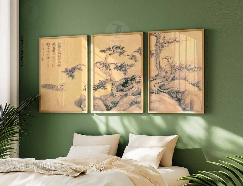 Japanese Art Print Set of 3, Asian Wall Decor - Etsy