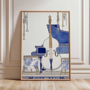 Musical Instrument Poster, Music Wall Art Print, Studio Decor, Music Lover Gift, Vintage Print