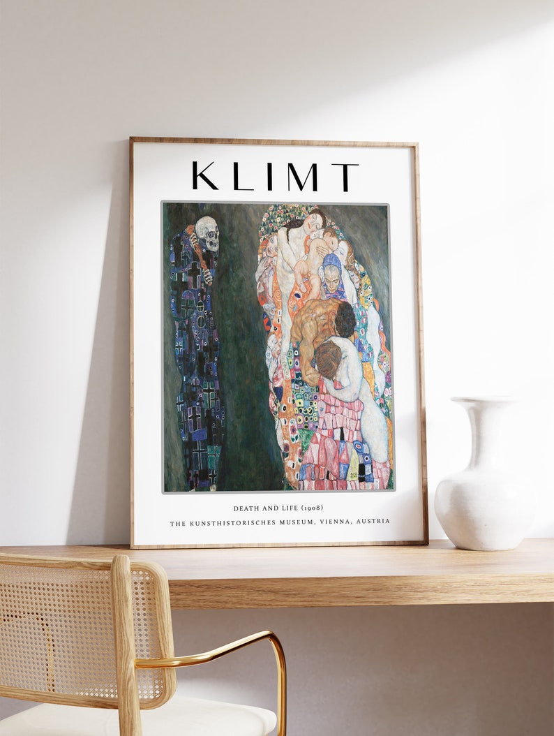 Gustav Klimt Poster Life and Death Klimt Exhibition Poster - Etsy