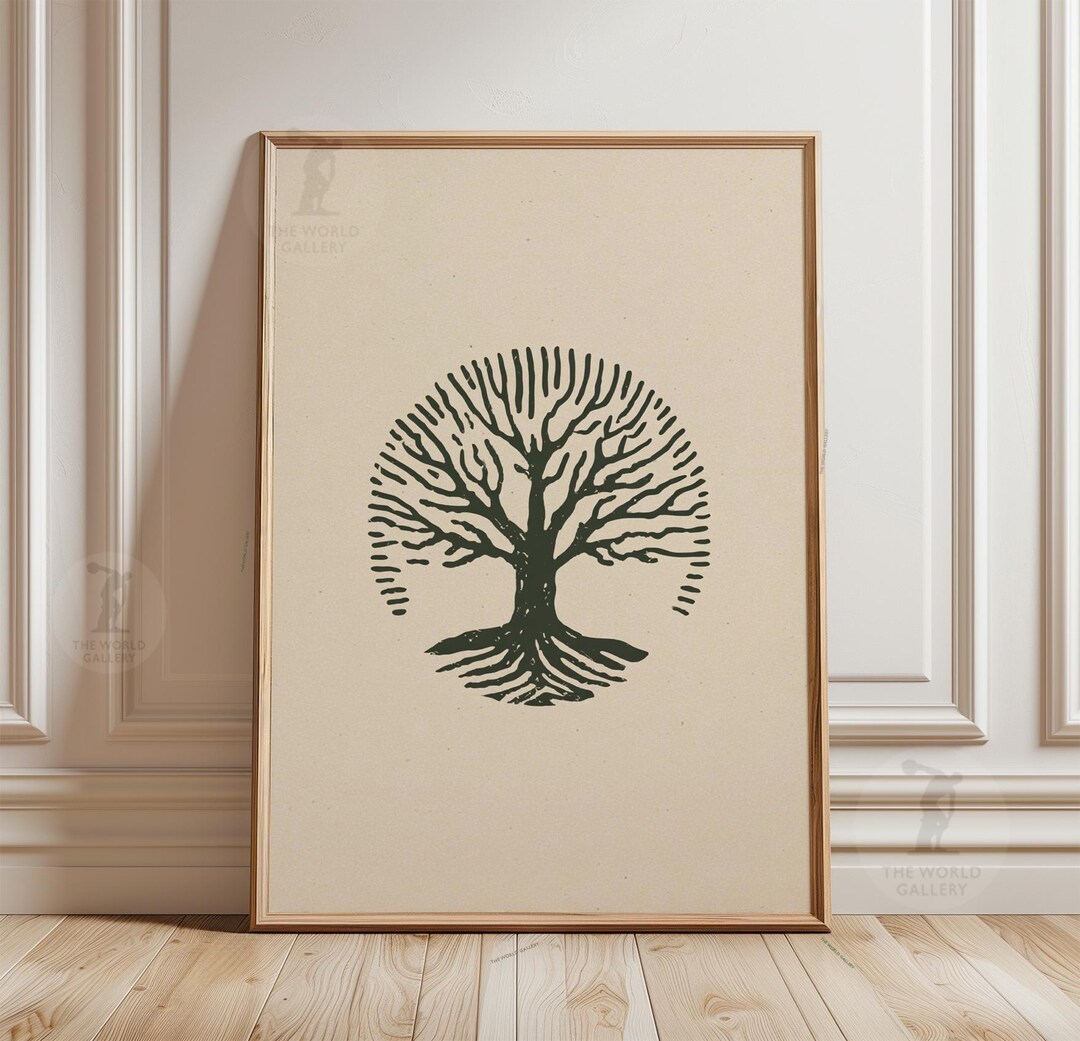Tree of Life Poster | Minimal Botanical Illustration | Nature Wall Art ...