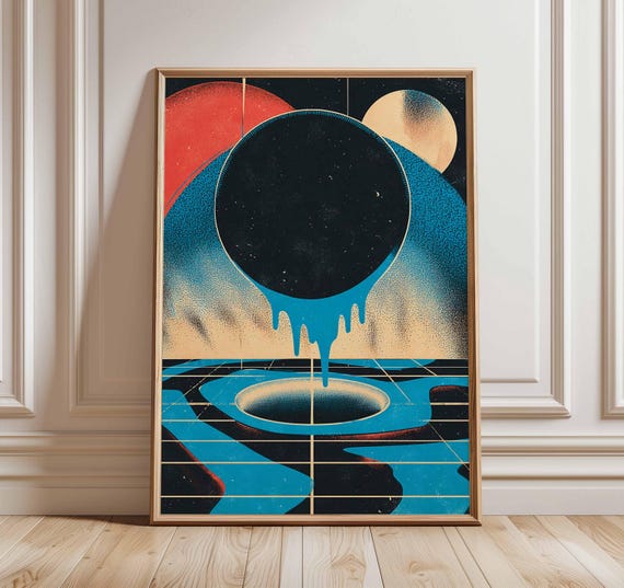 アート・デザイン・音楽 Oscar Niemeiyer Form & Space Retro Sci-fi Space Poster, Surreal Cosmic Art - Etsy