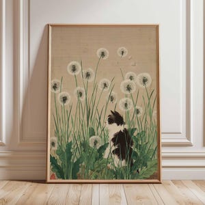 Playful Cat Poster, Colorful Kitchen Wall Art, Vintage Style Cat Print, French Home Decor, Cute Cat Illustration for Cat Lovers
