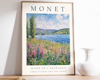 Claude Monet Poster, Monet Print, Botanical Poster, Floral Decor, Vintage Home Decor, Nature Art, Water Lilies Print, Gift Idea, Monet Art