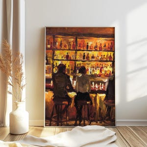 Retro Cocktail Bar Druck, Vintage Cocktail Poster, Essen und Trinken Kunst, Küchen Poster, Küchen Dekor, Food Illustration Art, Essen Poster