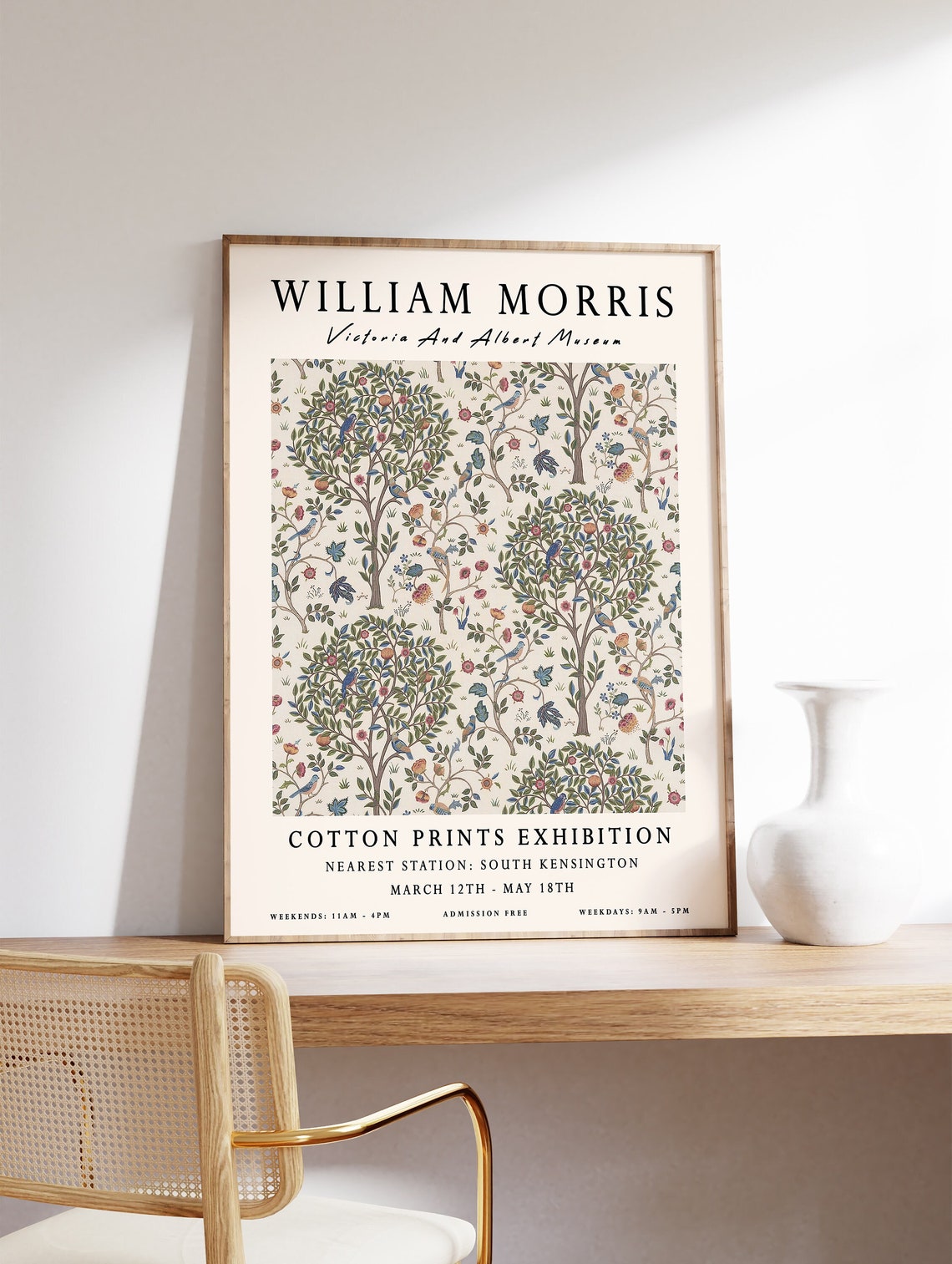 william morris print ties