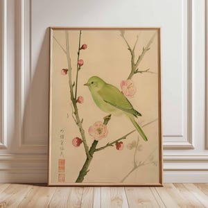 Vintage Cherry Blossom Poster, Sakura Wall Art, Japan Poster, Floral Print, Japanese Tree Decor, Nature Art Gift Print