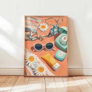 Bikini Poster, Swimwear Print, Beach Fashion Wall Art, Summer Style Poster, Poolside Decor, Bikini Illustration Print, Coastal Gift Art