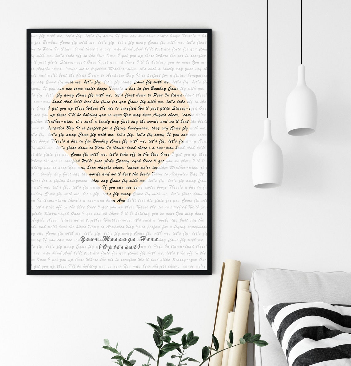 Heart Lyrics Poster Personalised Custom Music Print Album | Etsy