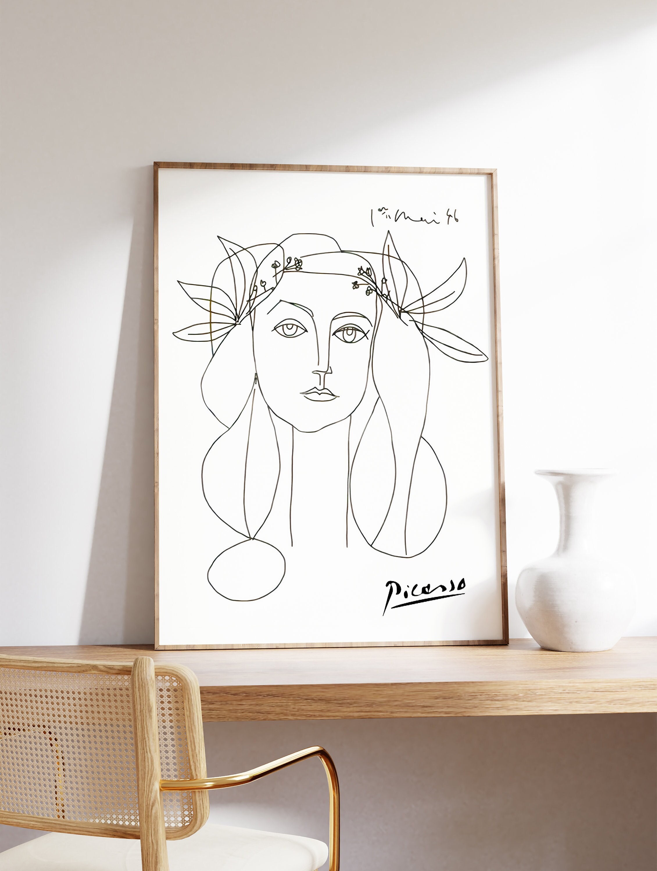 Pablo Picasso Wandaufkleber. Wandsticker, Wandsticker aus Vinyl
