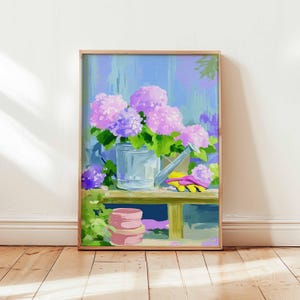 Hydrangea Poster, Botanical Wall Art, Flower Print, Hydrangea Decor, Nature Poster, Floral Artwork, Hydrangea Prints, Bloom Wall Decor