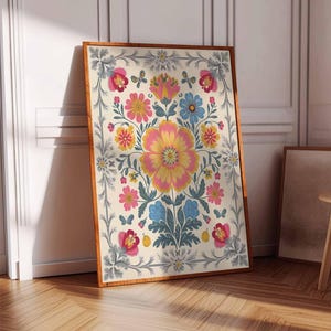 Vintage mexikanische Poster, mexikanische Drucke, mexikanische Dekoration, traditionelles lateinisches Dekor, Blumendruck, Botanische Wandkunst, Tropischer Druck, lateinische Kunst