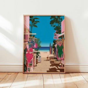 Bikini Poster, Swimwear Print, Beach Fashion Wall Art, Summer Style Poster, Poolside Decor, Bikini Illustration Print, Coastal Gift Art