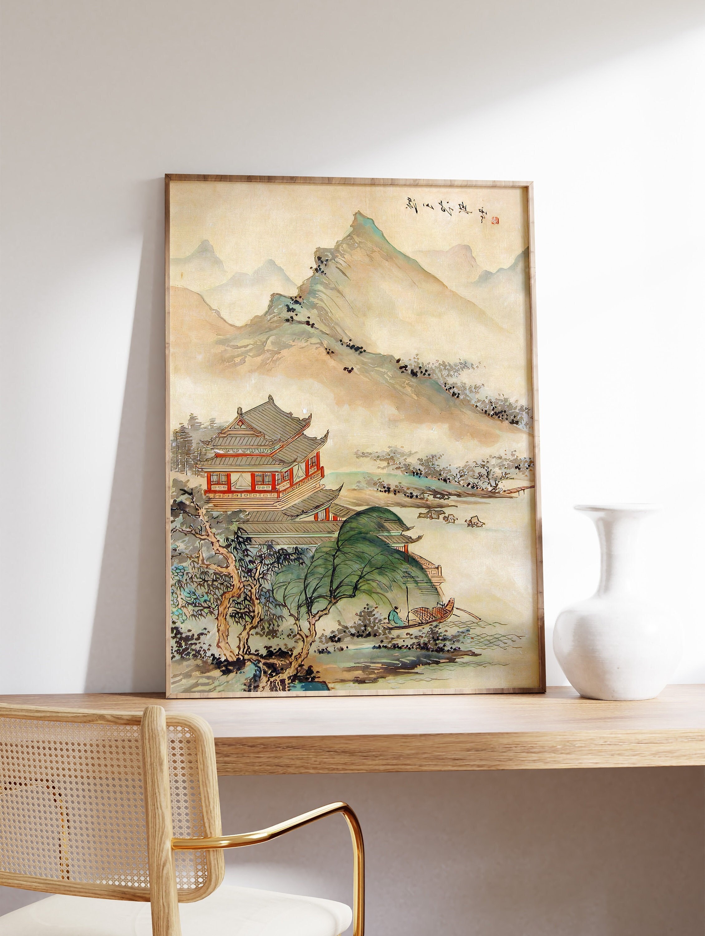 Discover Chinese Vintage Art Print, Chinese Art Poster, Retro Art, Oriental Art, Chinese Print, Landscape Art, Forest Art, Floral, Gift Idea