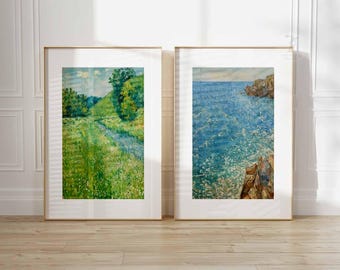 Monet Prints Set, Impressionist Floral Landscape Art