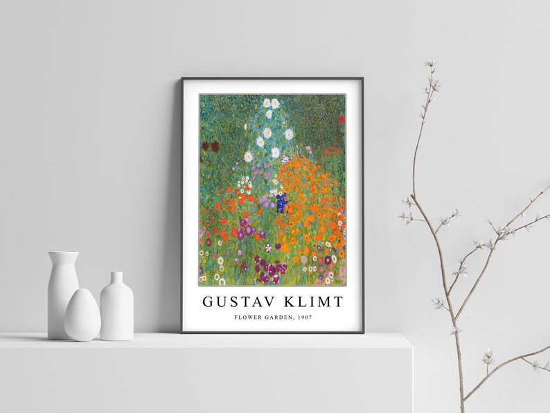 Gustav Klimt Poster Gallery Quality Print Flower Garden Art - Etsy