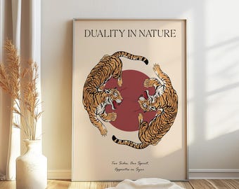 Japanese Tiger Art Print, Taguchi Tomoki, Oriental Decor