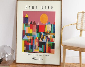 Paul Klee Exhibition Poster, Castle and Sun, Paul Klee Art Print