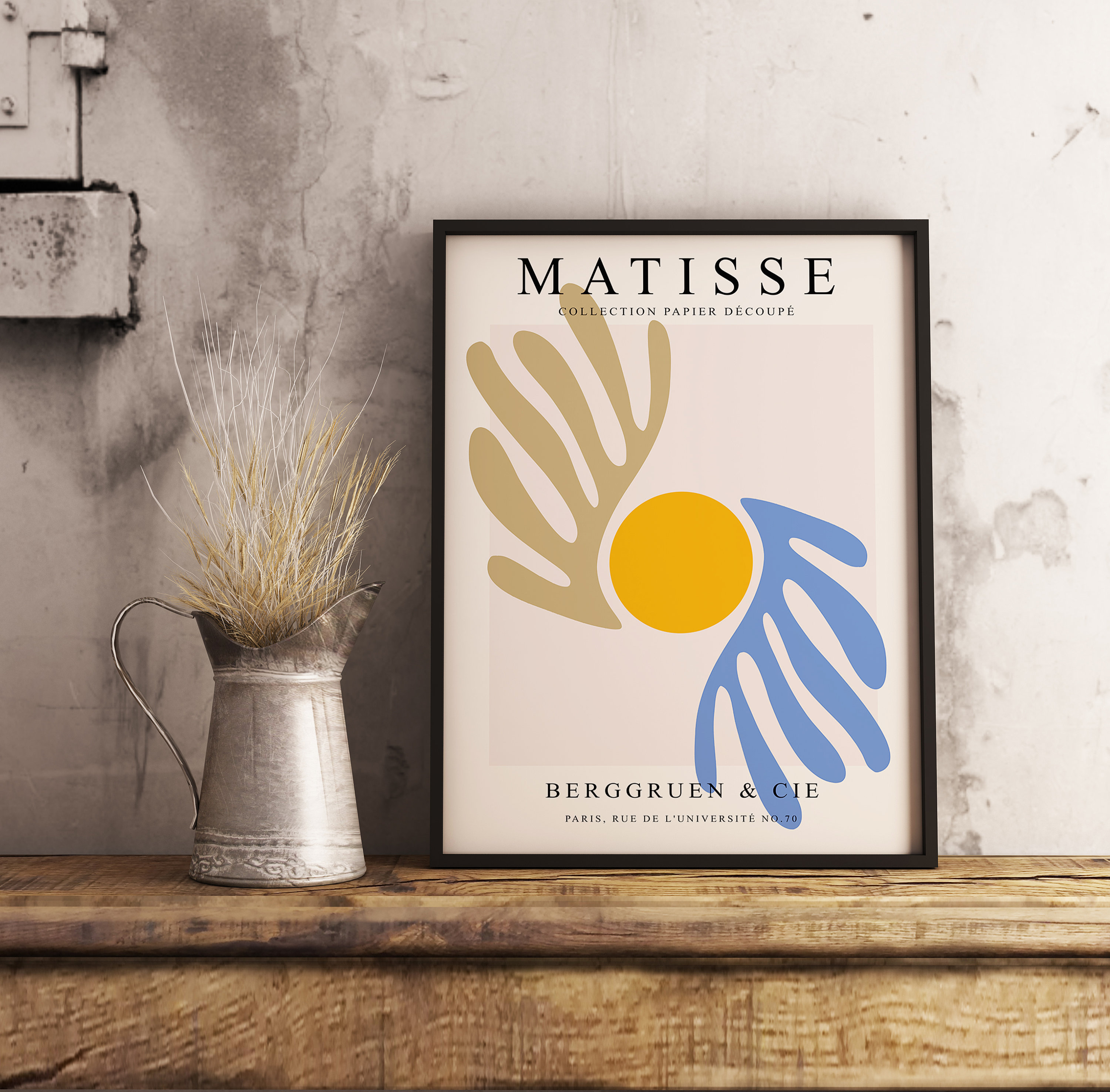 Henri Matisse Paper Cutout Print Floral Palms Matisse Etsy