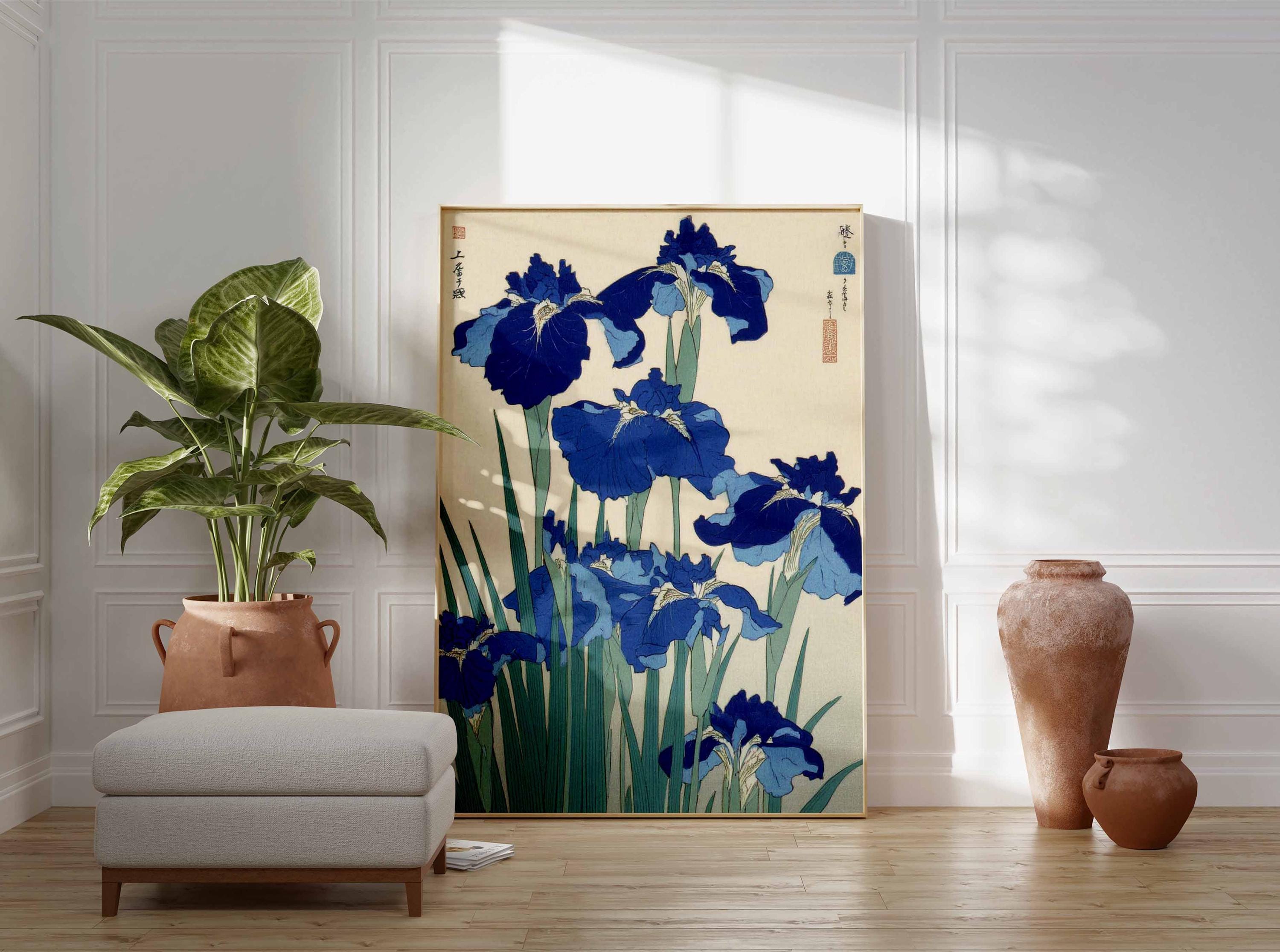 Ukiyo-e Japanese Iris Art Print, Vintage Floral Poster - Etsy