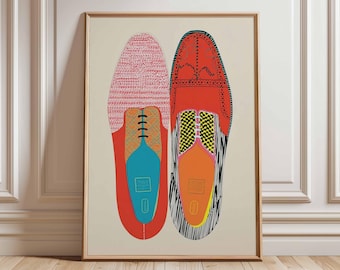 Colorful Shoe Art Print | Modern Pop Art Fashion Poster