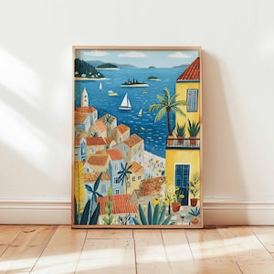 Hvar Poster, Croatia Travel Print, Hvar Wall Art, Croatian Island Decor, Hvar Posters, Coastal Print, Hvar Gift Artwork, Adriatic Sea Poster